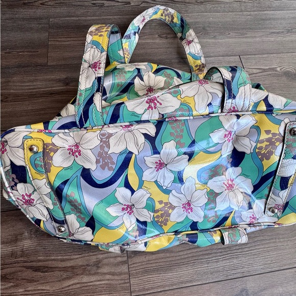 Guess Women's Floral Shoulder Bag Tote vintage Y2K- Green, Yellow, Blue - Picture 11 of 15